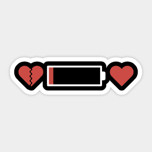 No love battery Sticker